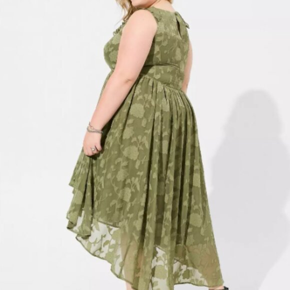 Torrid Festi Stretch Lace Hi Lo Lace Up Maxi Dress - Picture 2 of 10